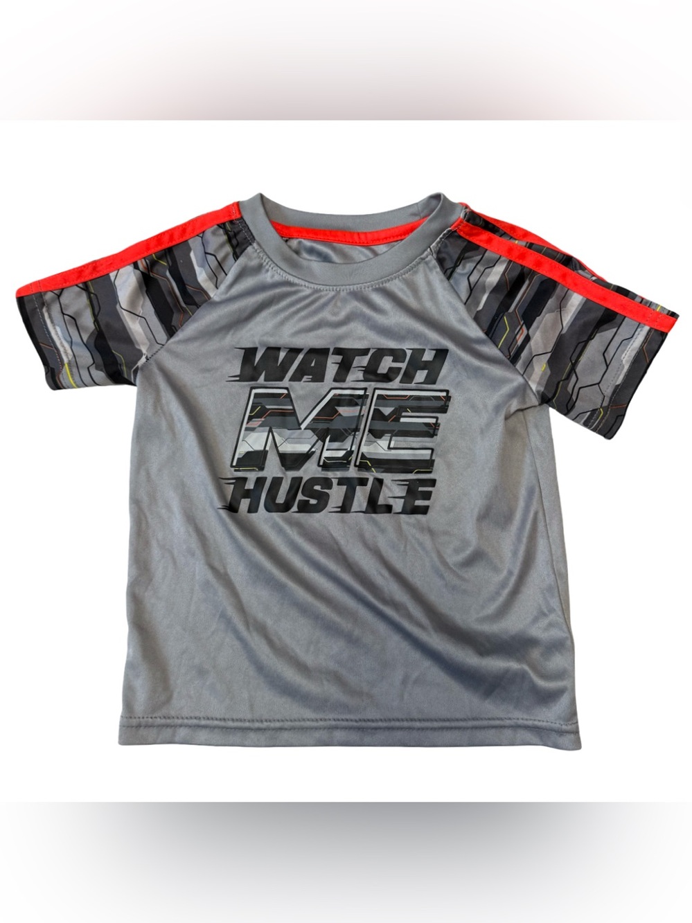 Koala Kids Boys 2T Gray Black Red Watch Me Hustle Athletic T-Shirt